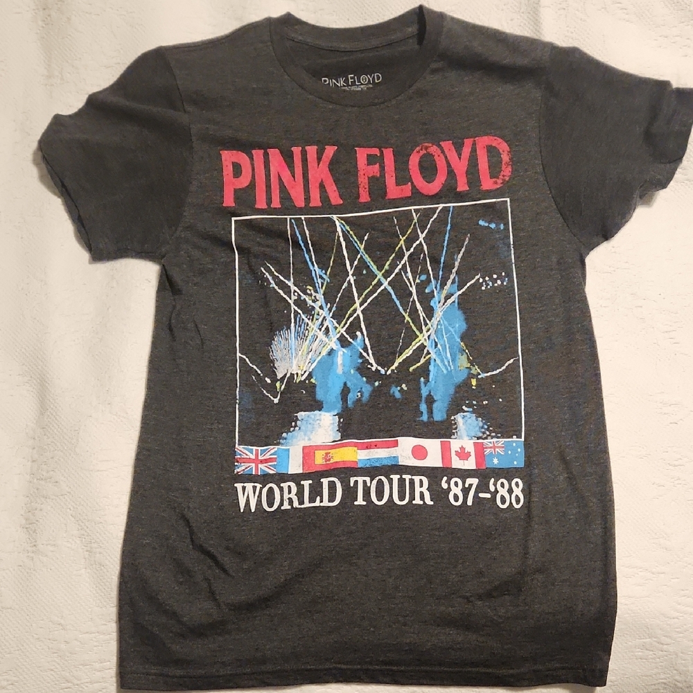 Pink Floyd  Charcoal World Tour Tee Ptp17 Lenght 27